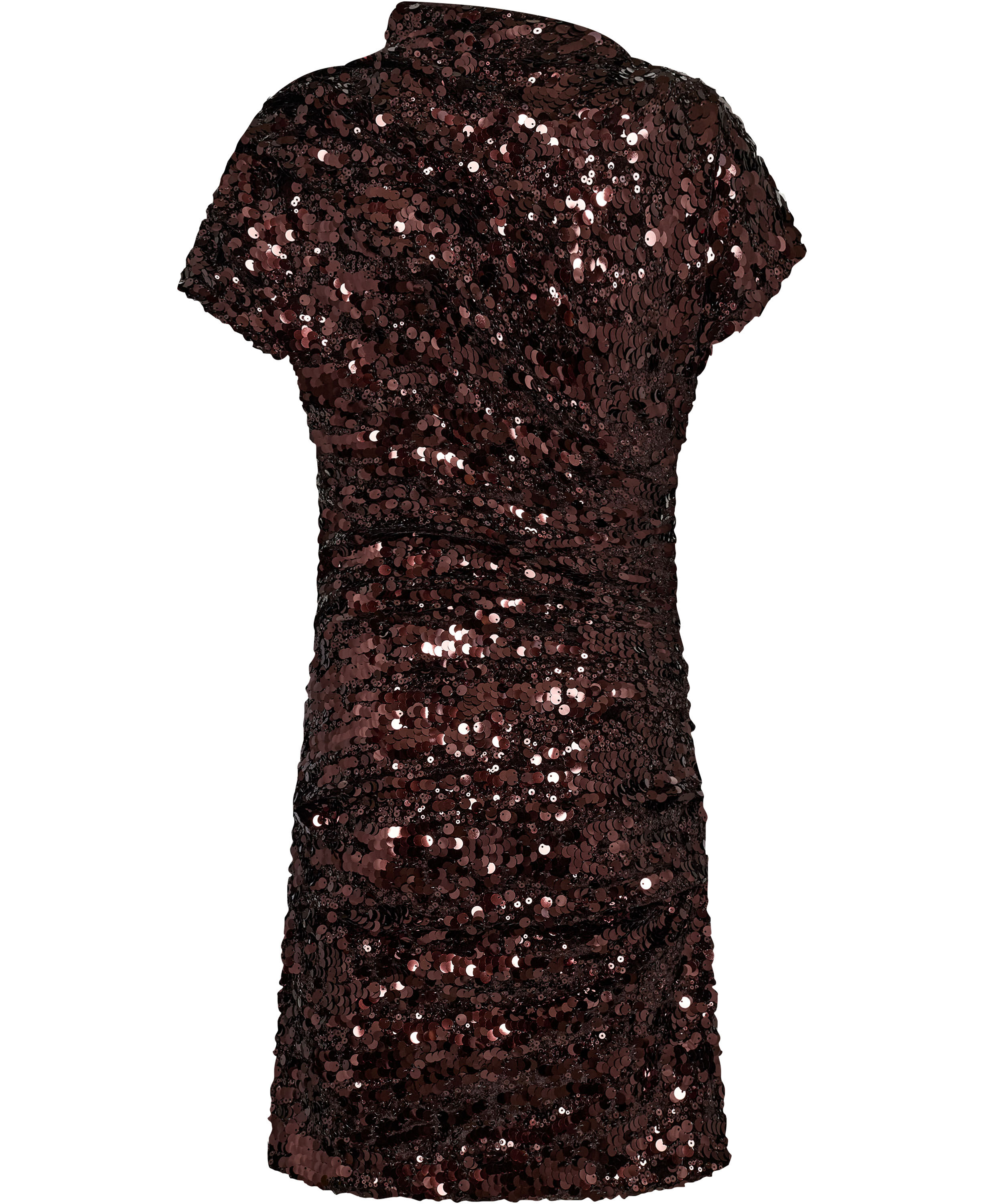 Velvet Sequins Draped Mini Dress