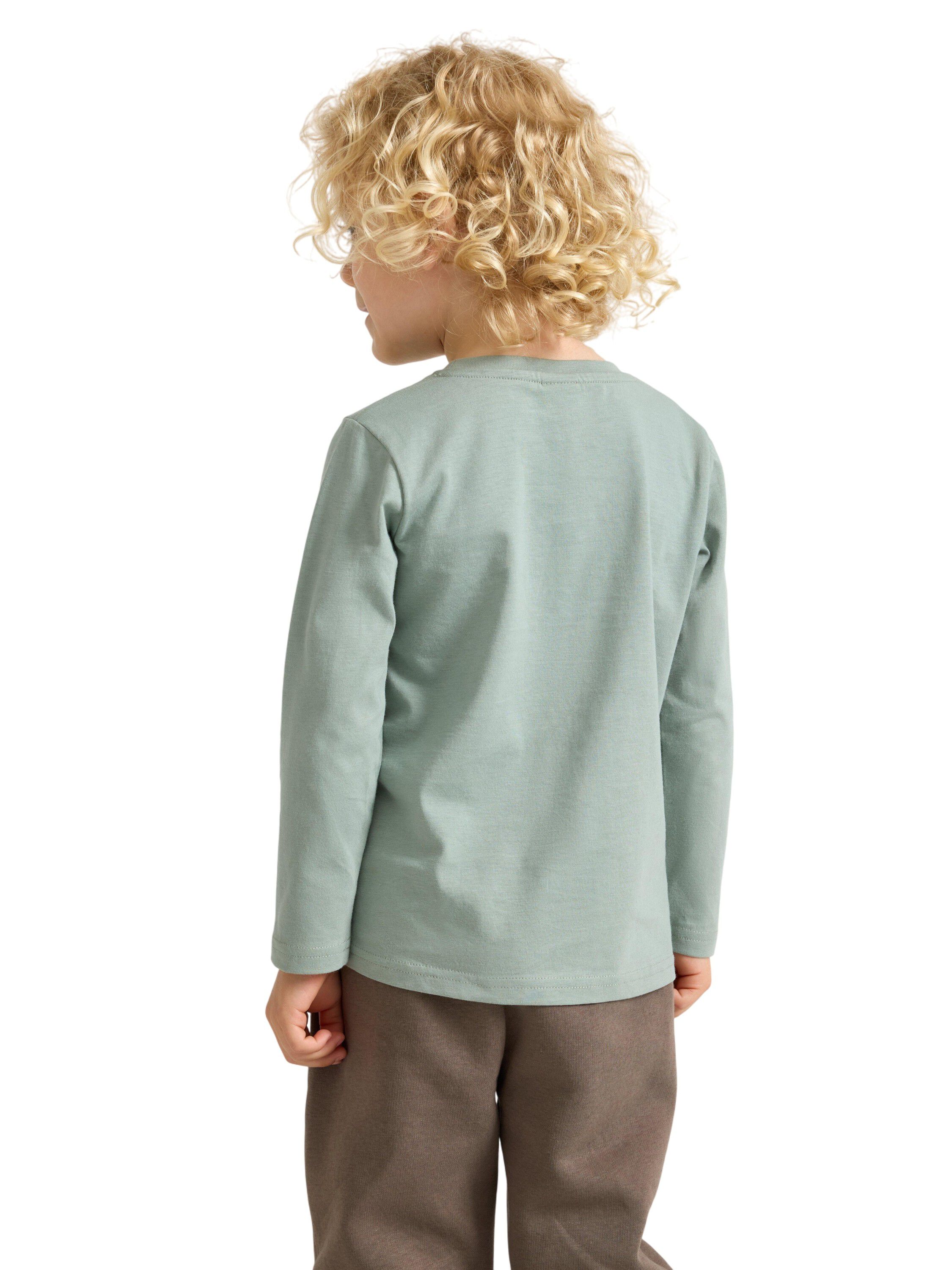 Long-sleeved top in soft cotton jer