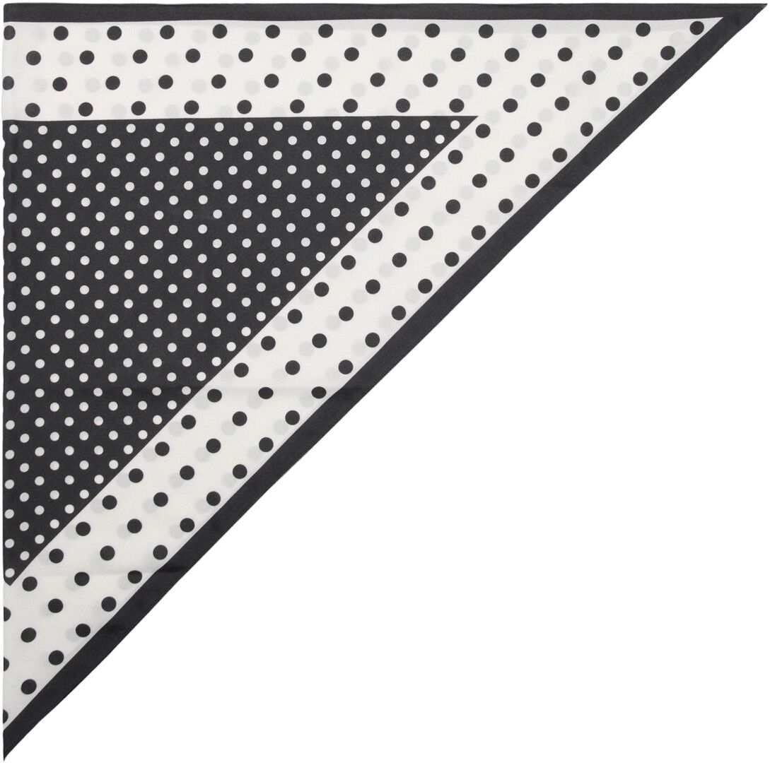 Satin check-print scarf