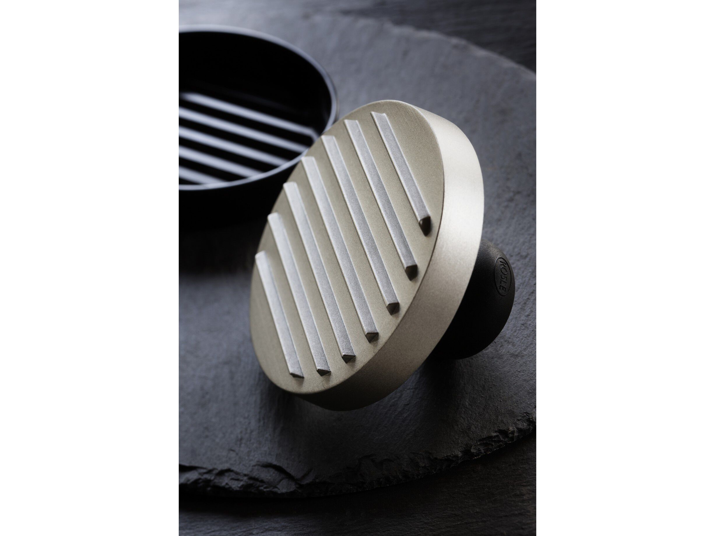 Burgerpresser 11,5 x 8 cm 18/10 st&aring;l/ABS