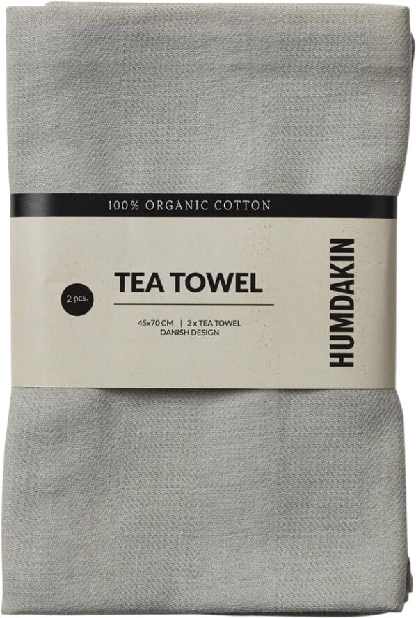 Organic tea towel 2 pack Stone