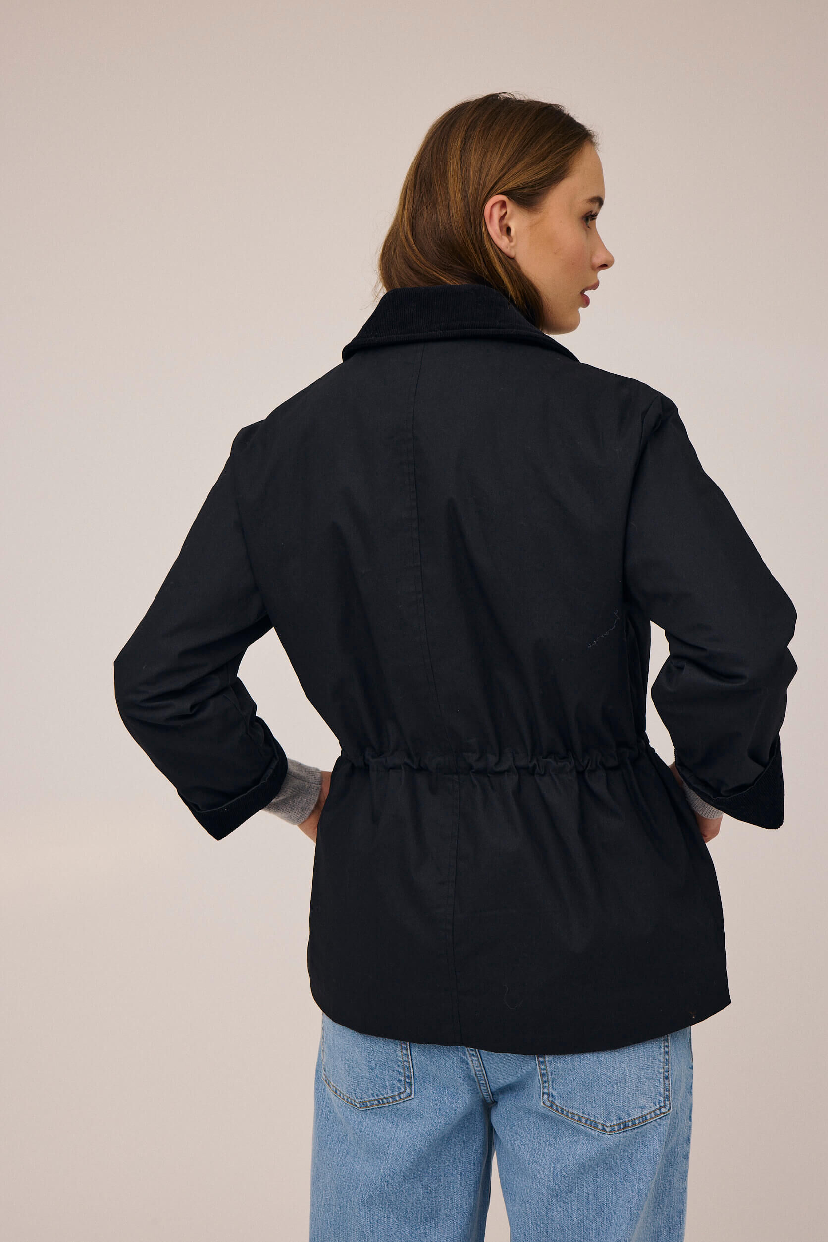 Emmy 2 coated jakke med fl&oslash;jlskanter - GRS