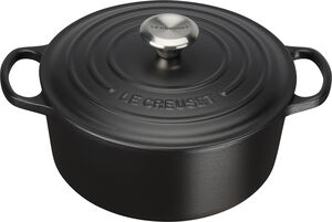 Rund støbejernsgryde 4,2L Matte Black