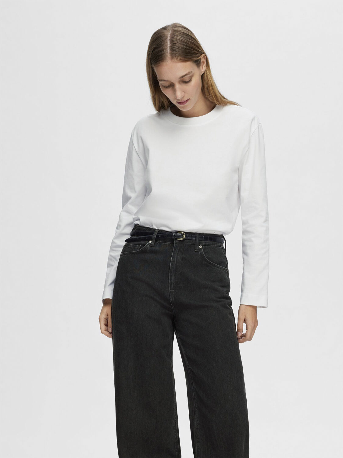 SLFESSENTIAL LS BOXY TEE NOOS