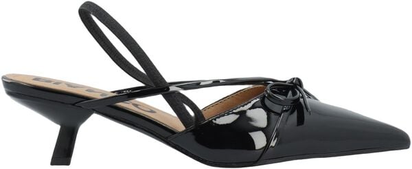 BIAKRISTIN Kitten Heel Bow Slingback Faux Leather
