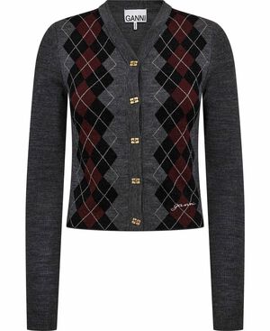 Fine Merino Jacquard Cardigan