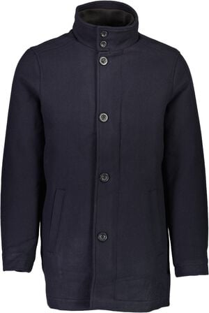 Relaxed-fit wool car coat