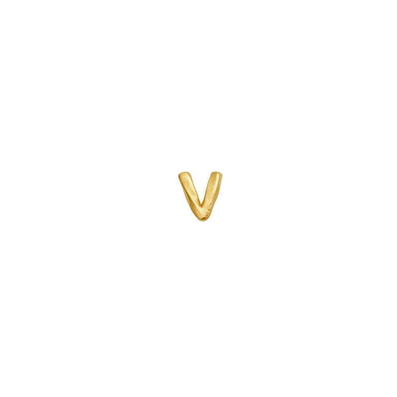 V Alphabet Single Earring