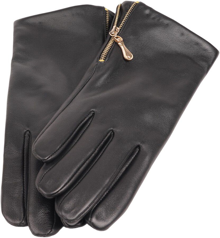 MORASSO - FEMININE LEATHER GLOVES WITH ZIP DETAIL
