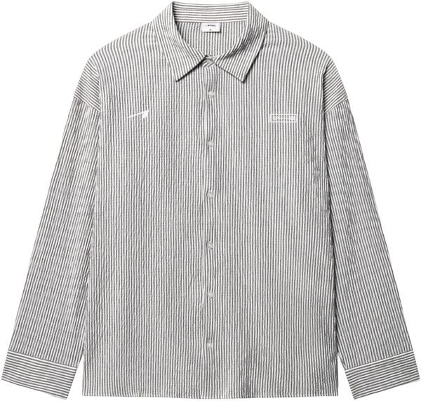 Arkk Logo Seersucker Shirt Vintage Green