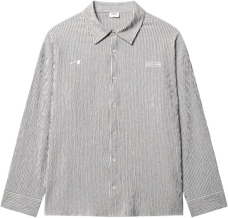Arkk Logo Seersucker Shirt Vintage Green
