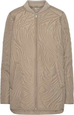 Short Quilt Jacket with Rib