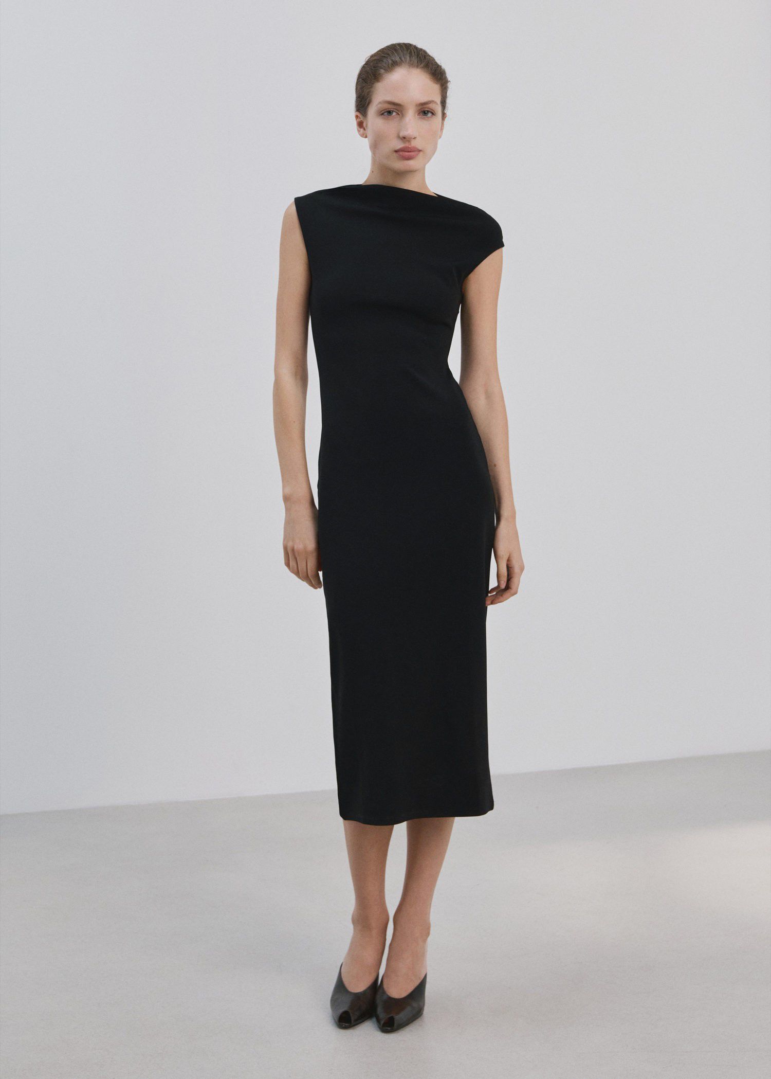 Asymmetrical midi-dress