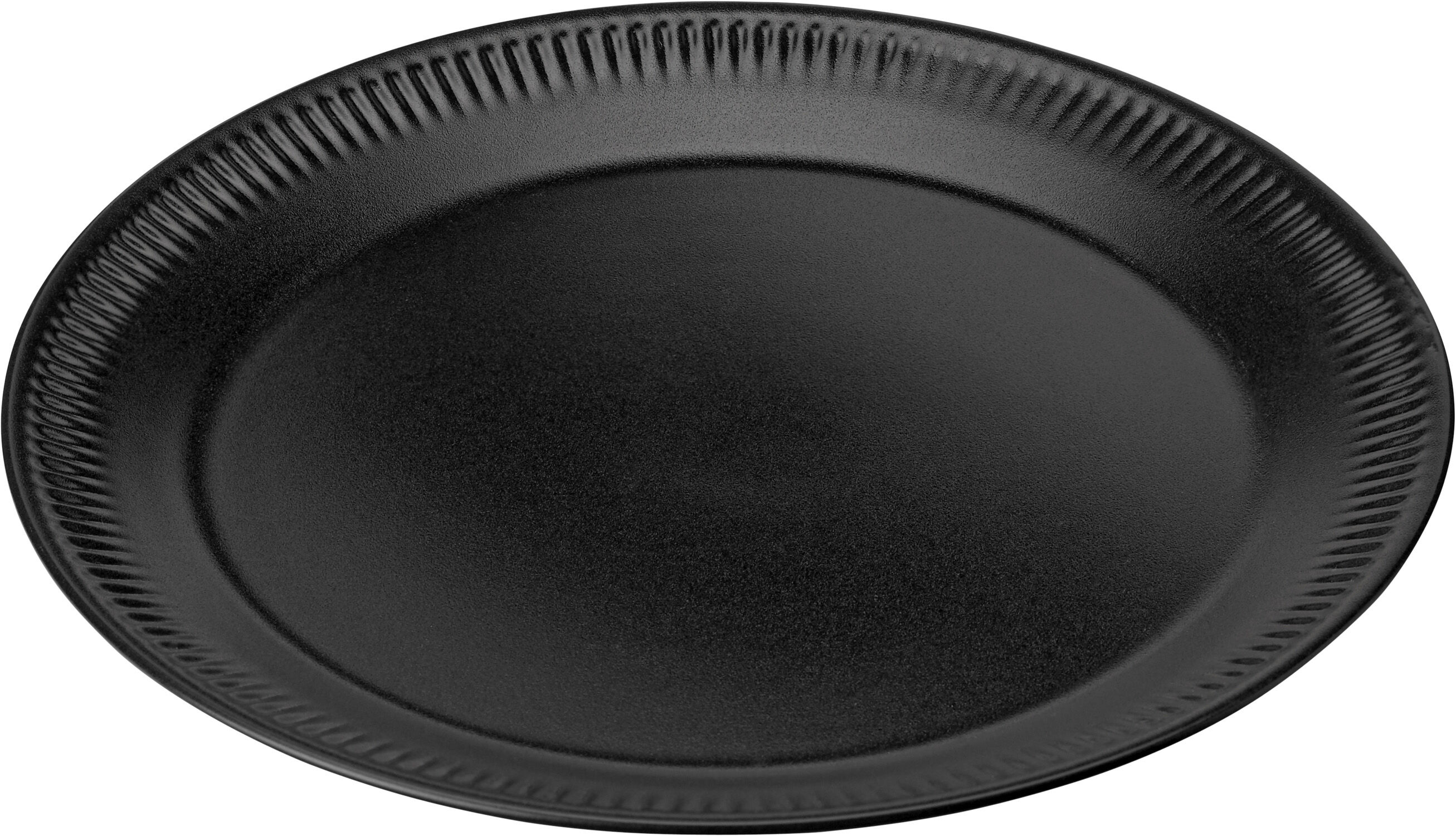 Knabstrup, tallerken, sort, &Oslash;22 cm
