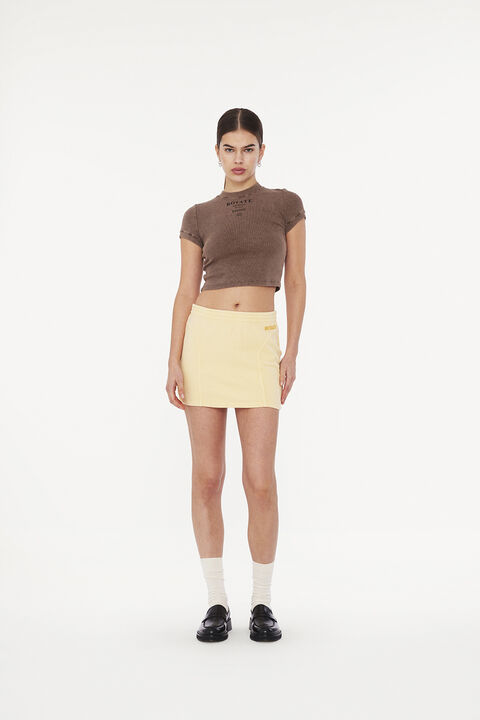 ELASTICATED MINI SKIRT