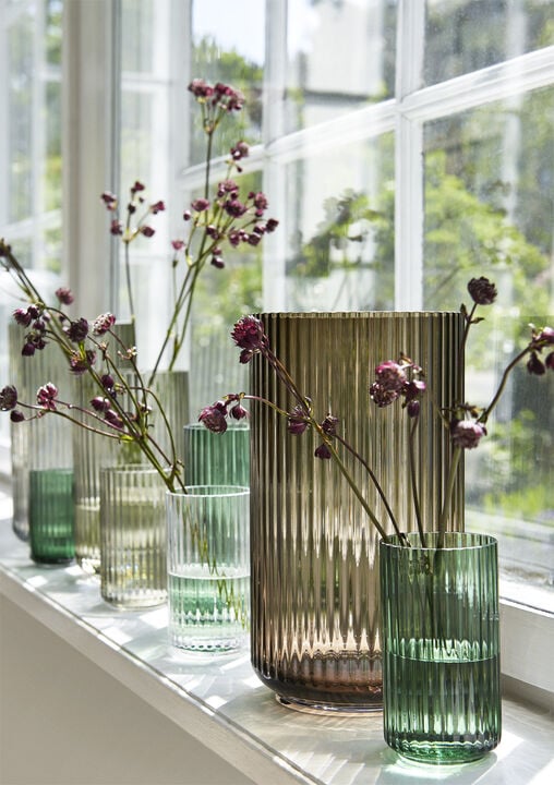 Lyngby Porcelæn Lyngby Vase H20. 5 cm copenhagen green mundblæst glas