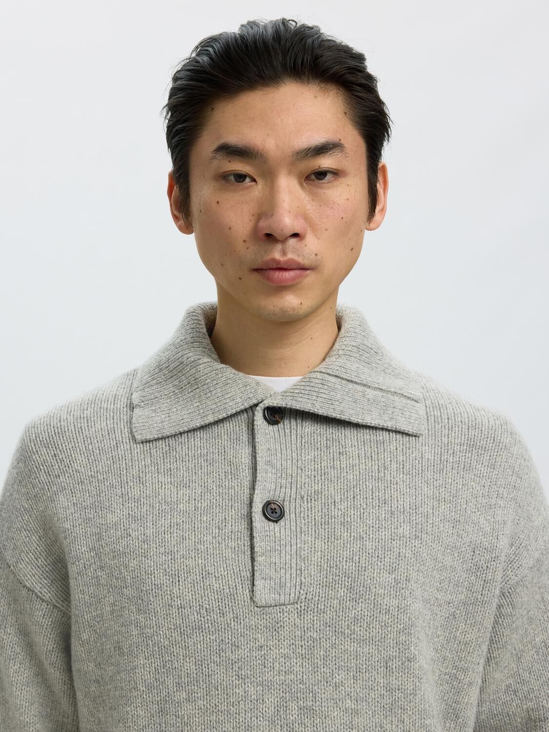 Slmcody Ls Knit Rlx Polo Collar Noos