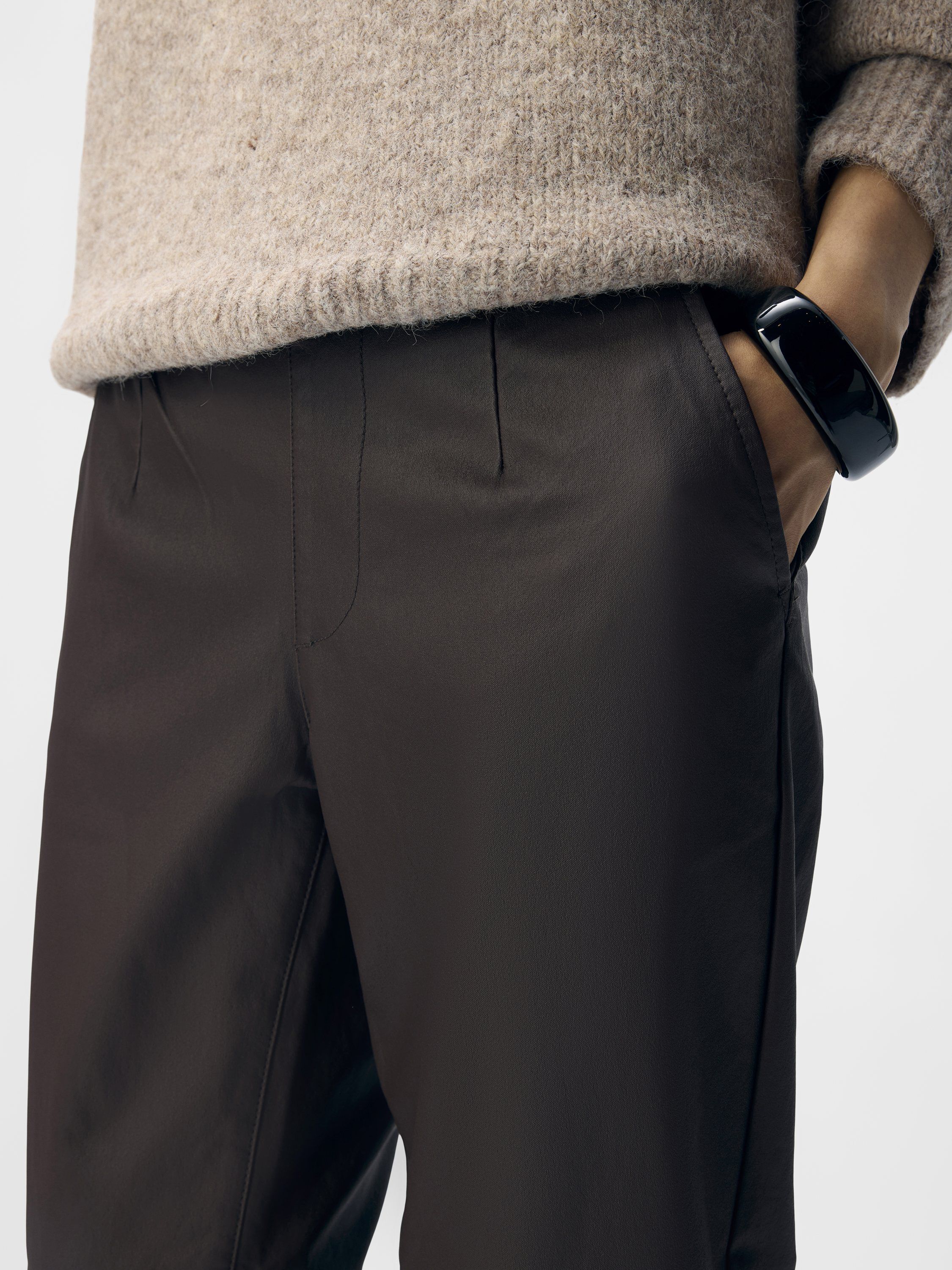 OBJBELLE LISA COATED PANT NOOS