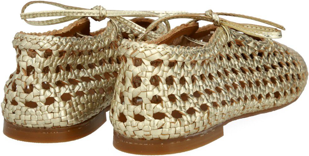 Bl&oslash;d h&aring;ndflettet ballerina med sl&oslash;j