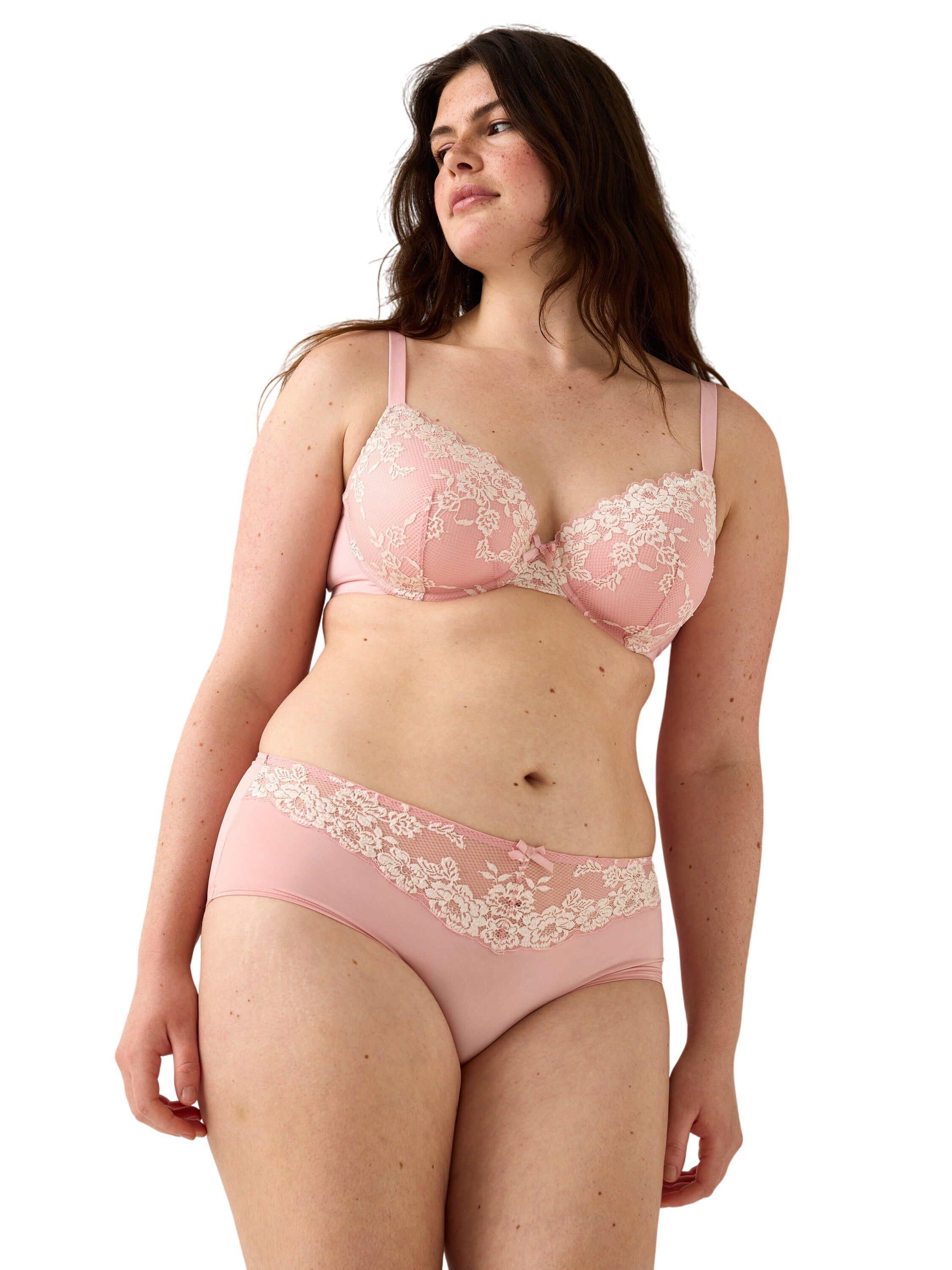 Briefs with a regular waist and lac