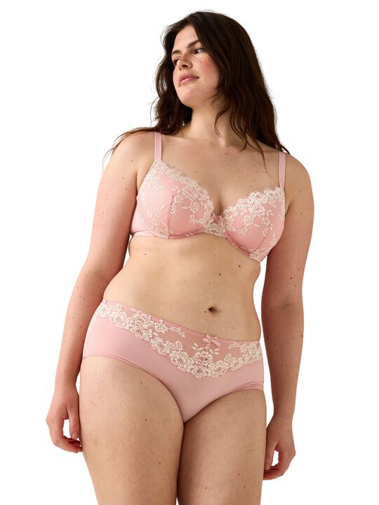 Briefs with a regular waist and lac