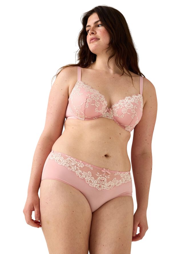 Briefs with a regular waist and lac