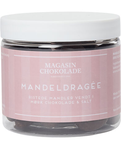 Dragée, Mandler m/ mørk chokolade & salt 115 g