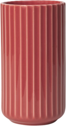 Lyngby Vase H15.5 cm rød porcelæn