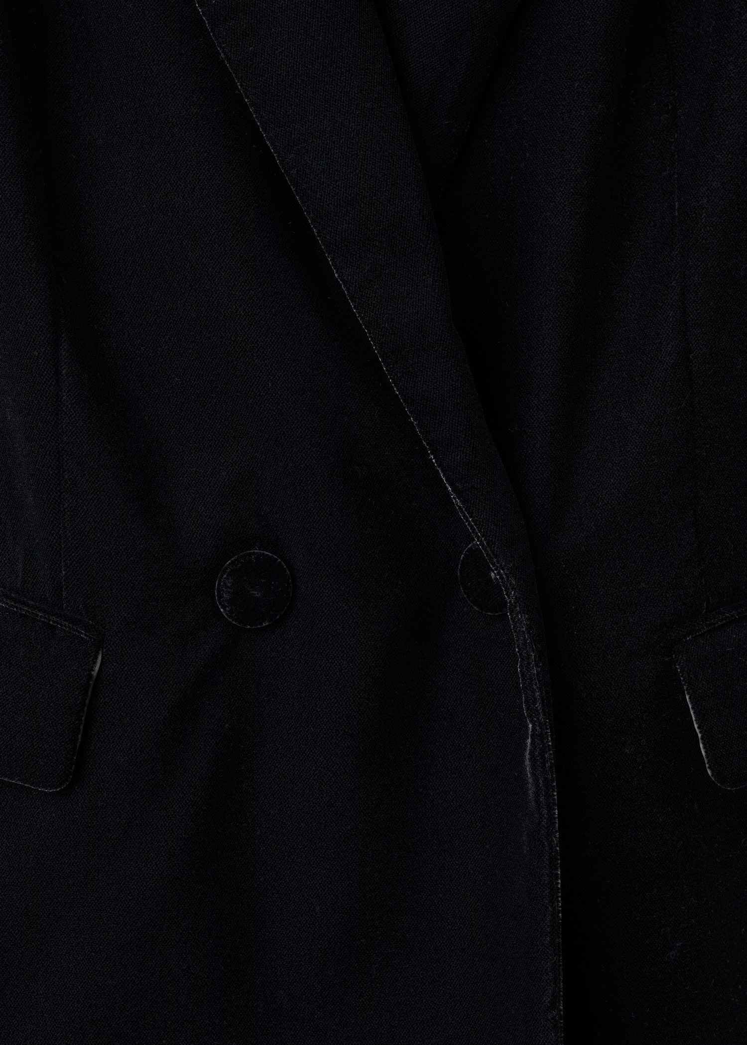 Double-breasted velvet jacket