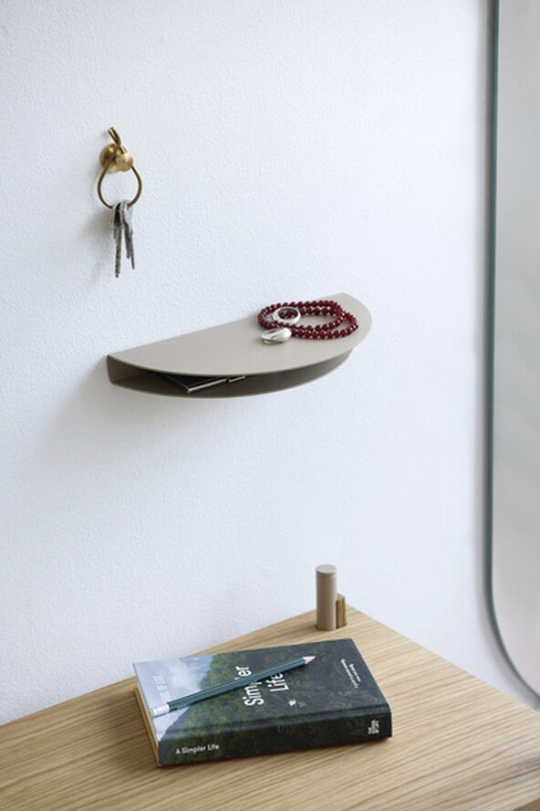 Half Moon Shelf: Warm Grey: Small