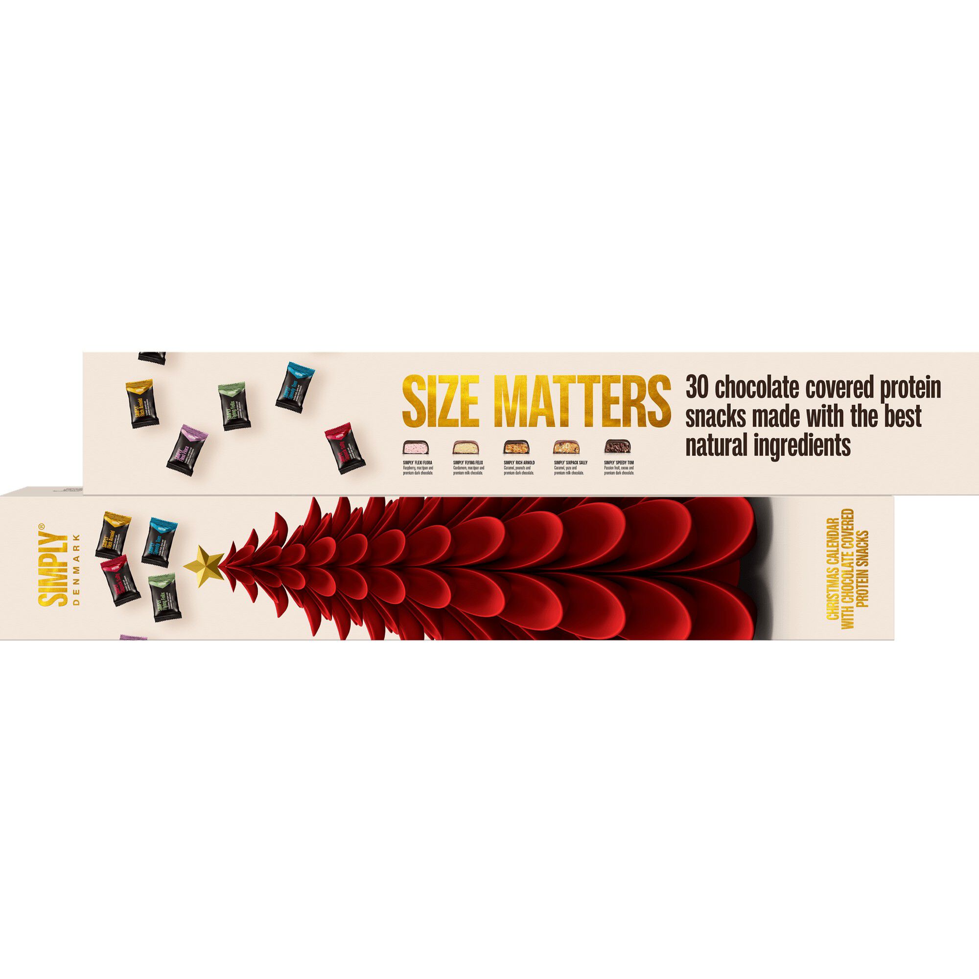 Simply&reg; Protein-Chokolade-julekalender (300g)