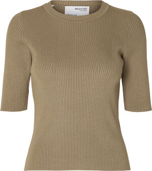 SLFMALA 2/4 KNIT O-NECK NOOS