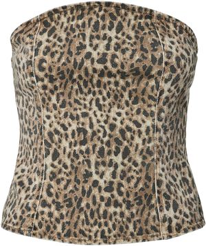 PCSALUME DENIM CORSET TOP