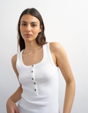 TSELLA SL STRIPE BUTTON RIB VEST JR