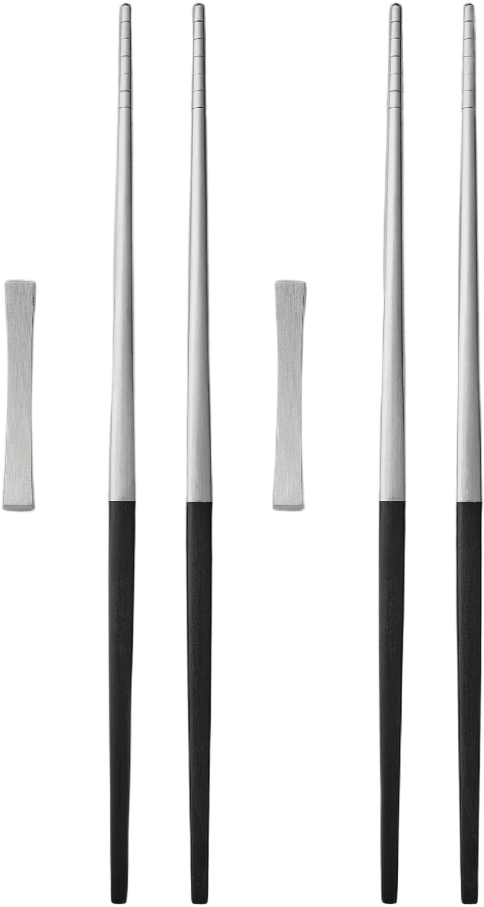 Spisepinde-s&aelig;t Focus de Luxe 23 cm 6 dele Sort/Mat st&aring;l