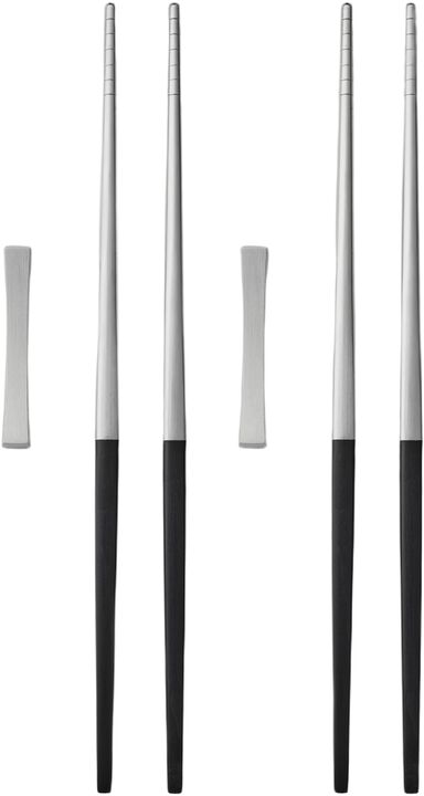 Spisepinde-sæt Focus de Luxe 23 cm 6 dele Sort/Mat stål