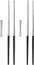 Spisepinde-sæt Focus de Luxe 23 cm 6 dele Sort/Mat stål
