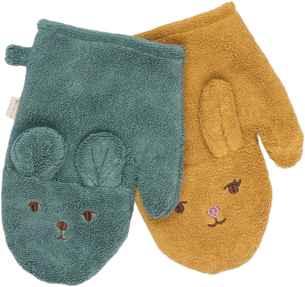 Bath Mitts - 2 pack - Bear and Bunny