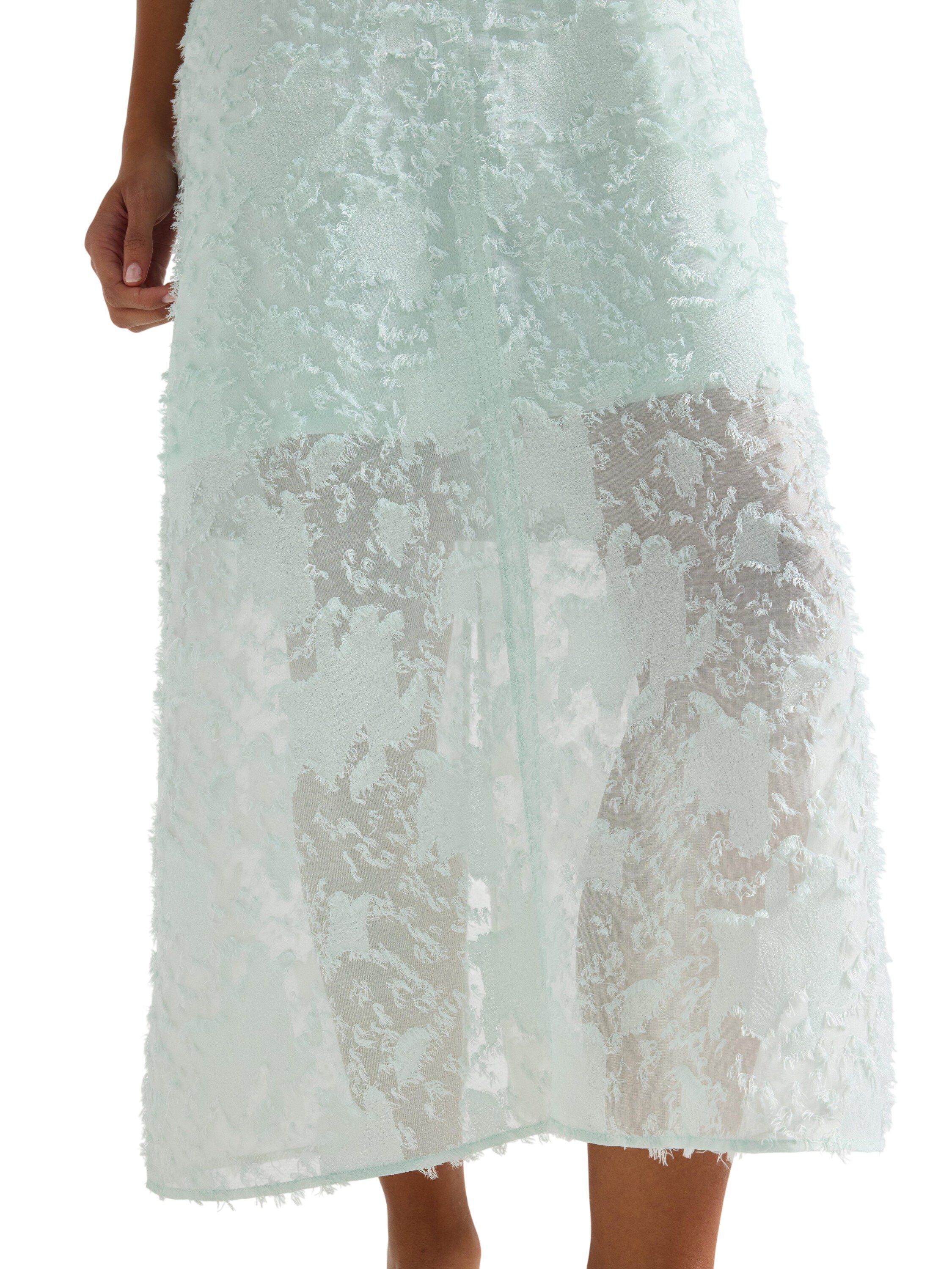 Woven midi dress with pattern and s