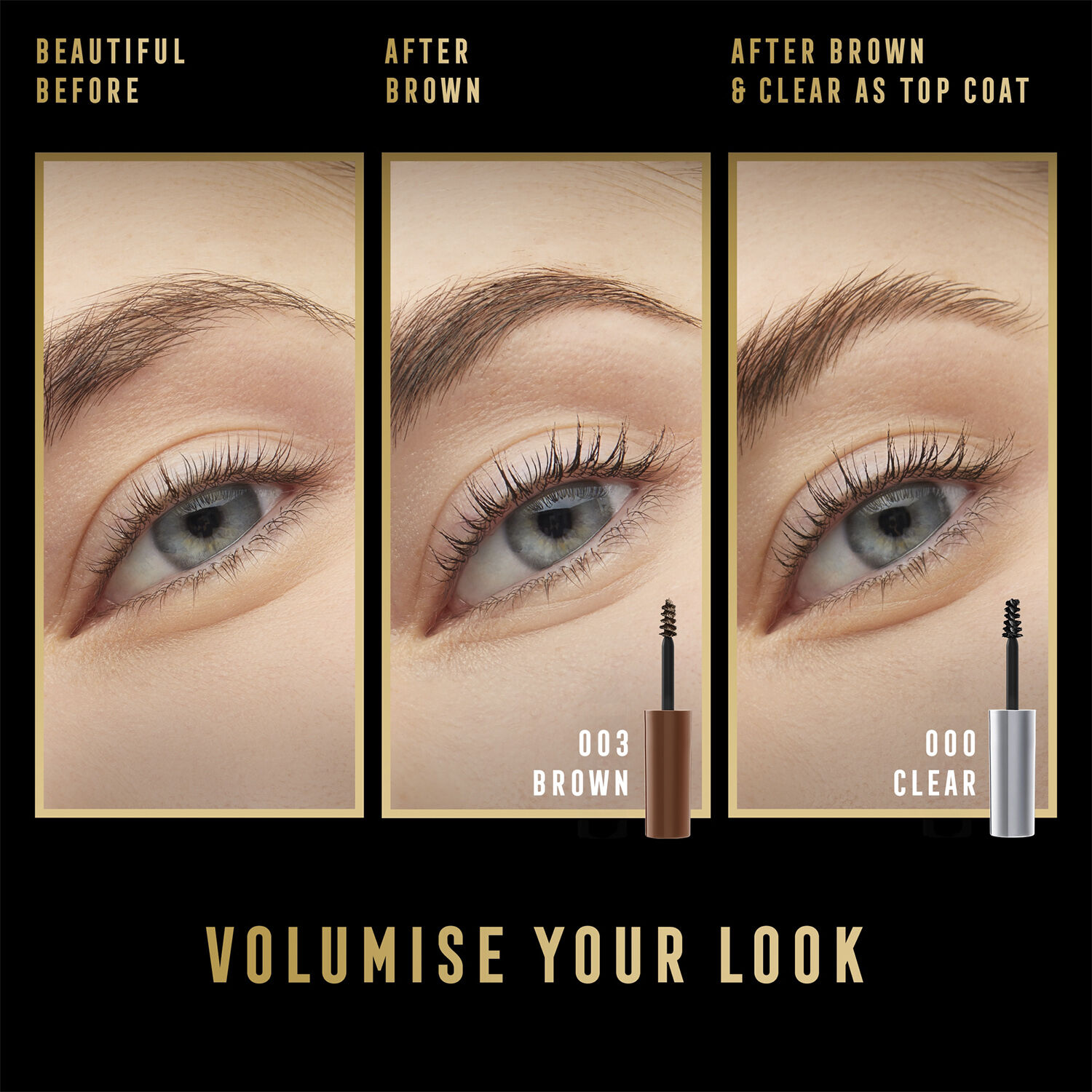 MAX FACTOR 2000 Calorie Volumizing Brow Gel Brown