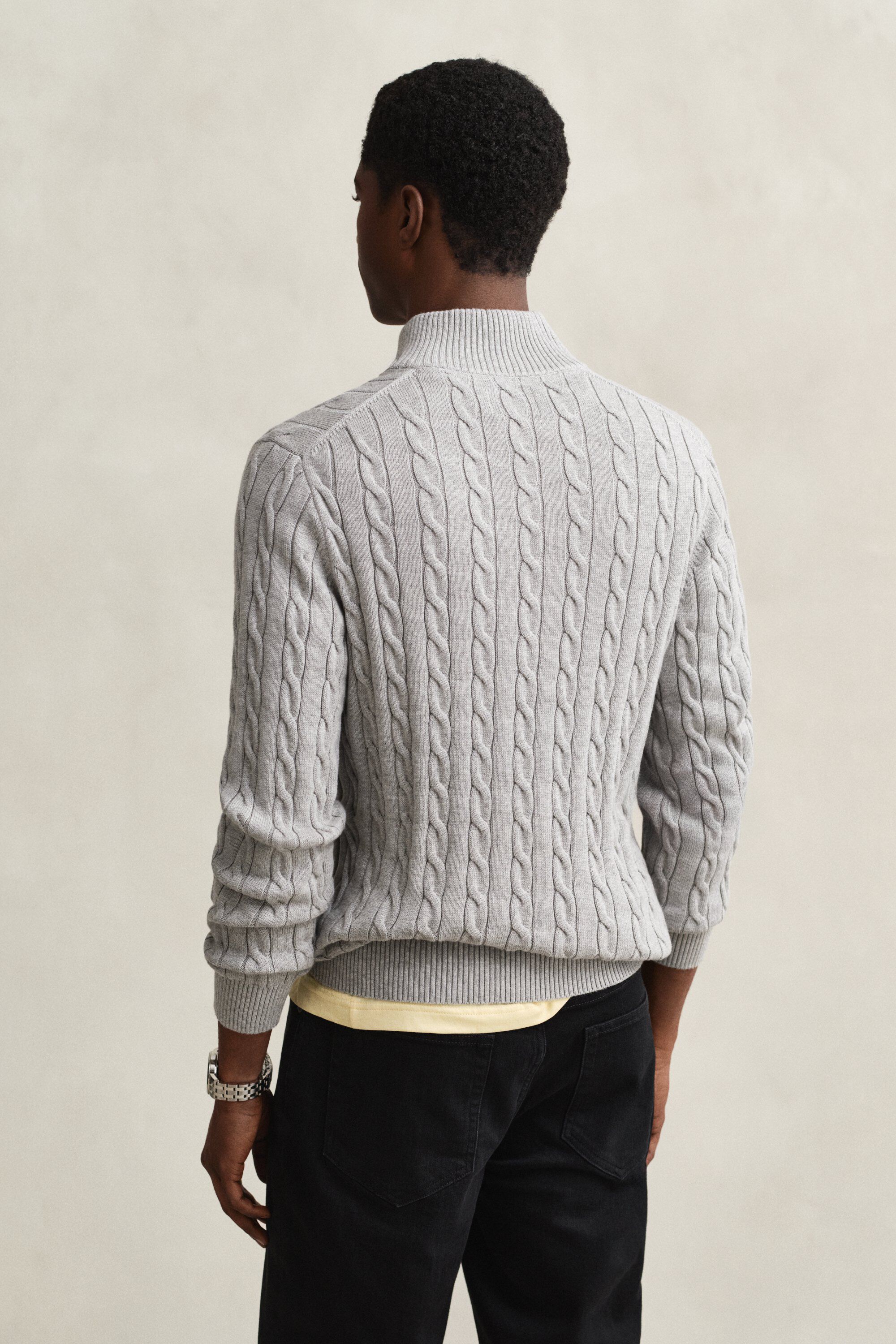 Cable Knit Half-Zip Sweater