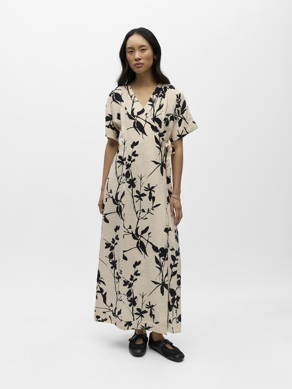 OBJJACIRA S/S RE LONG WRAP DRESS NO