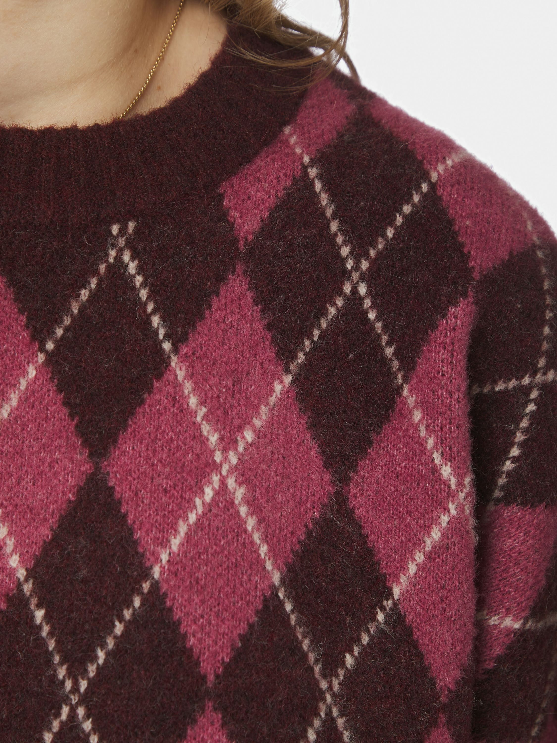 Kick Check Knit Blouse