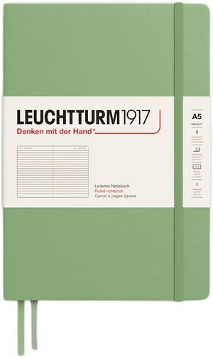 LT1917 Notesbog Linjeret HC - Sage