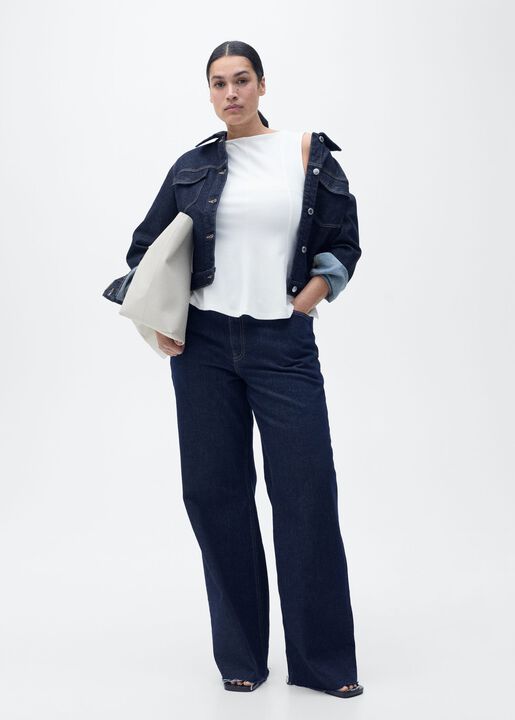 A-line boat neck top