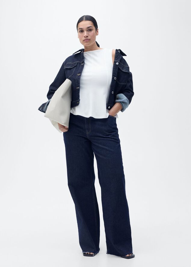 A-line boat neck top