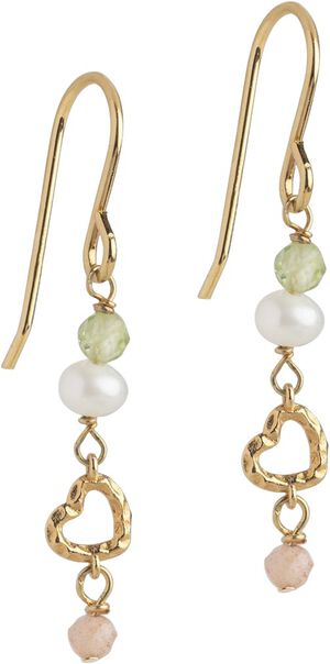 Earrings, Organic Heart