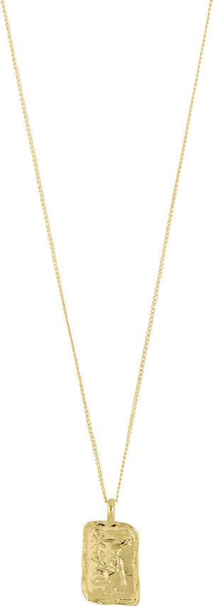 VIRGO recycled Zodiac Sign necklace, gold-plated