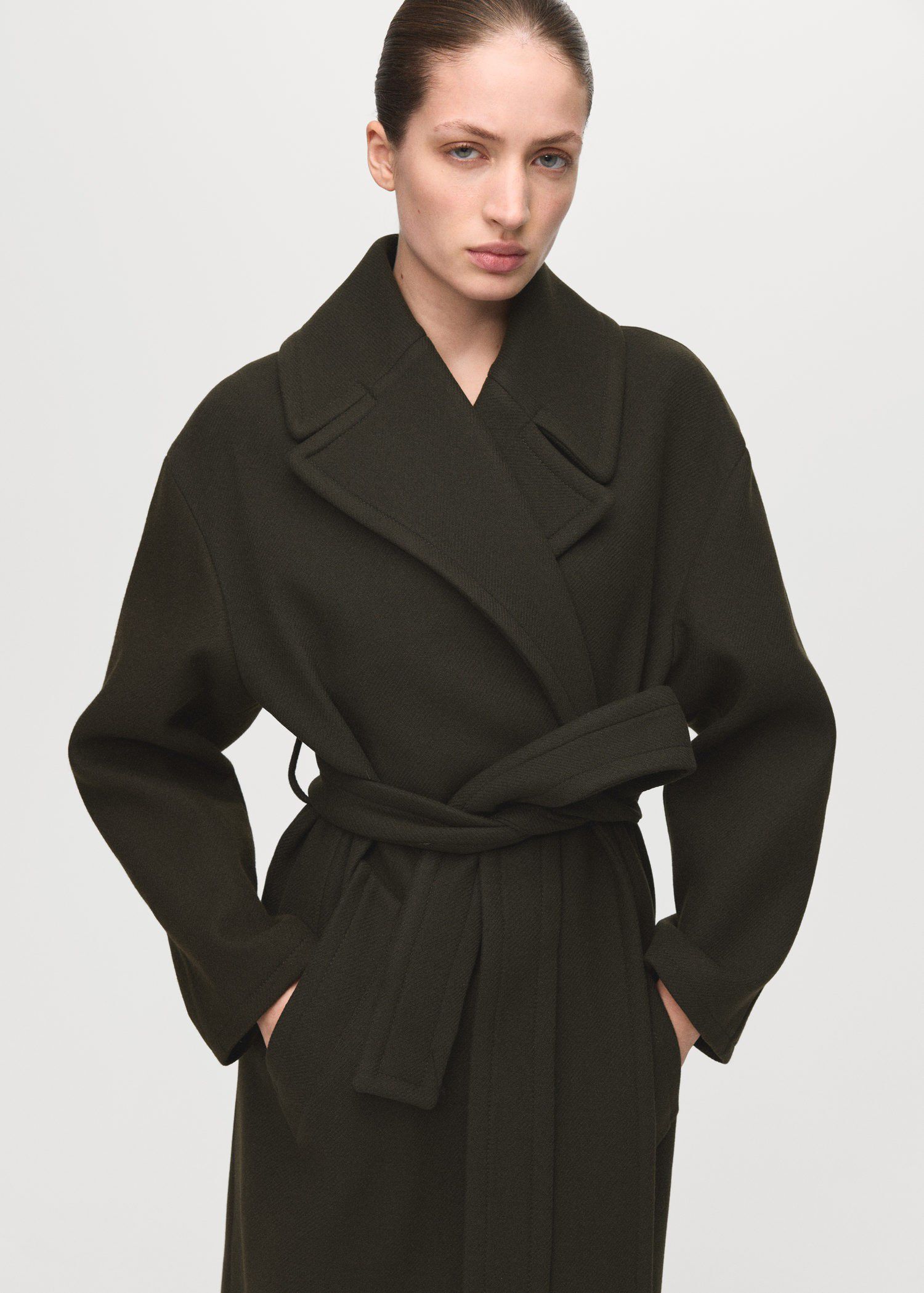 Manteco wool coat with belt