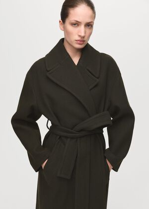 Manteco wool coat with belt